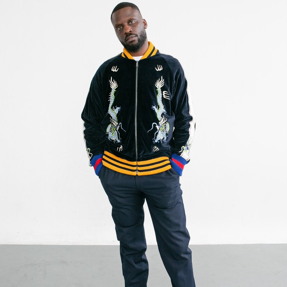 Gucci Dragon-Embroidered Bomber Jacket